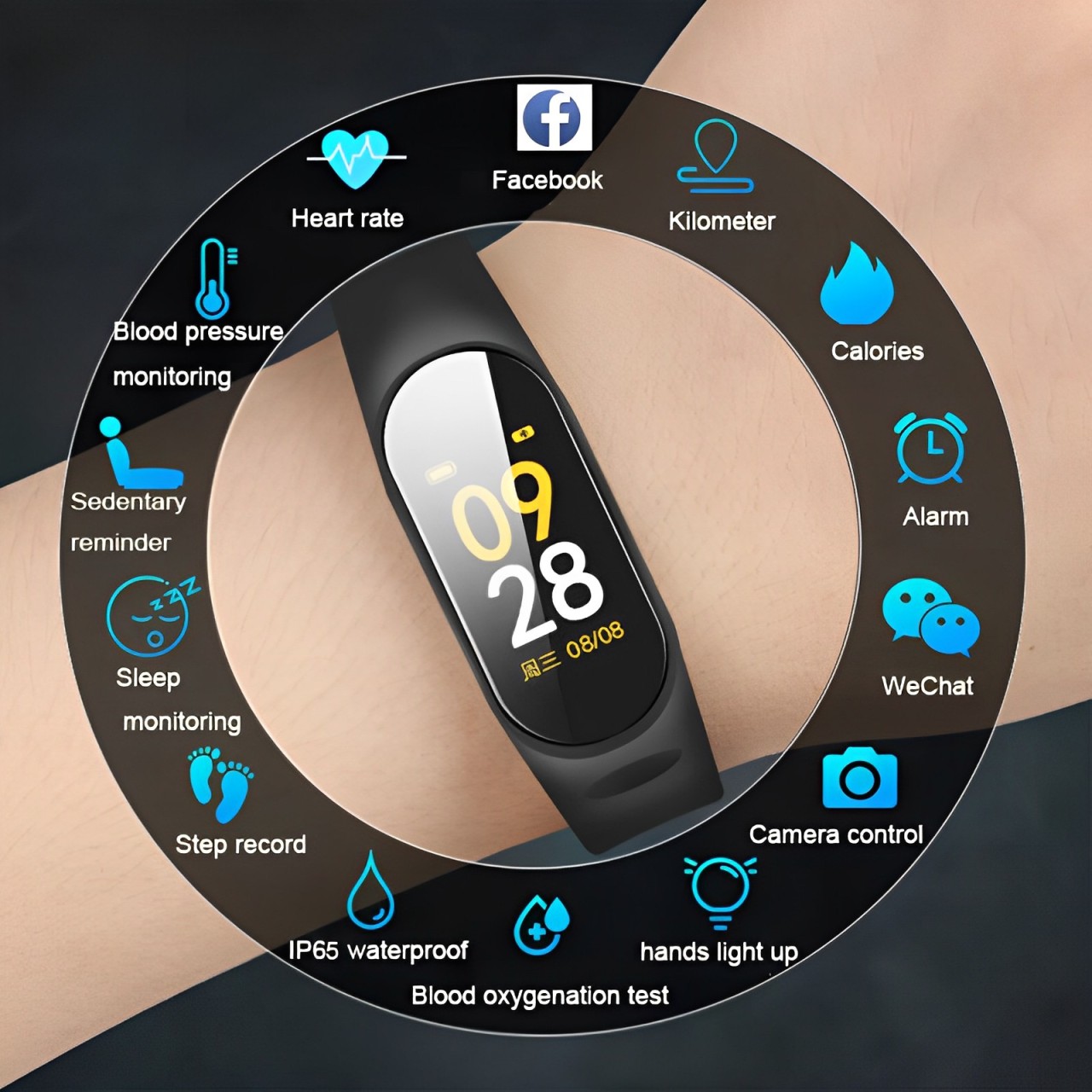 2019 Smartwatch for Men & Women | Heart Rate Monitor, Blood Pressure Tracker, Fitness Features, Compatible with iOS and Android